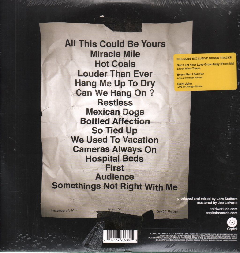 Cold War Kids - Audience - Double Lp