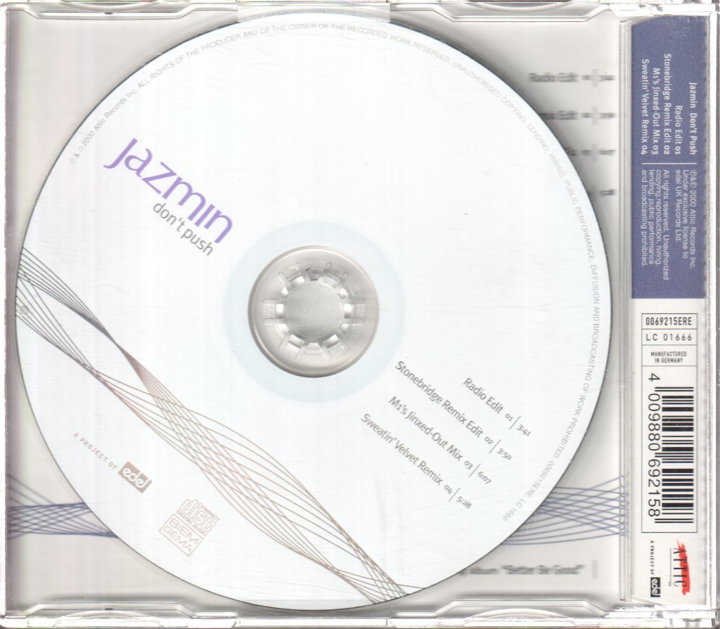 Jazmin - Don't Push - Cd