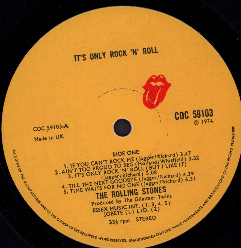 Rolling Stones - It's Only Rock N Roll - Lp