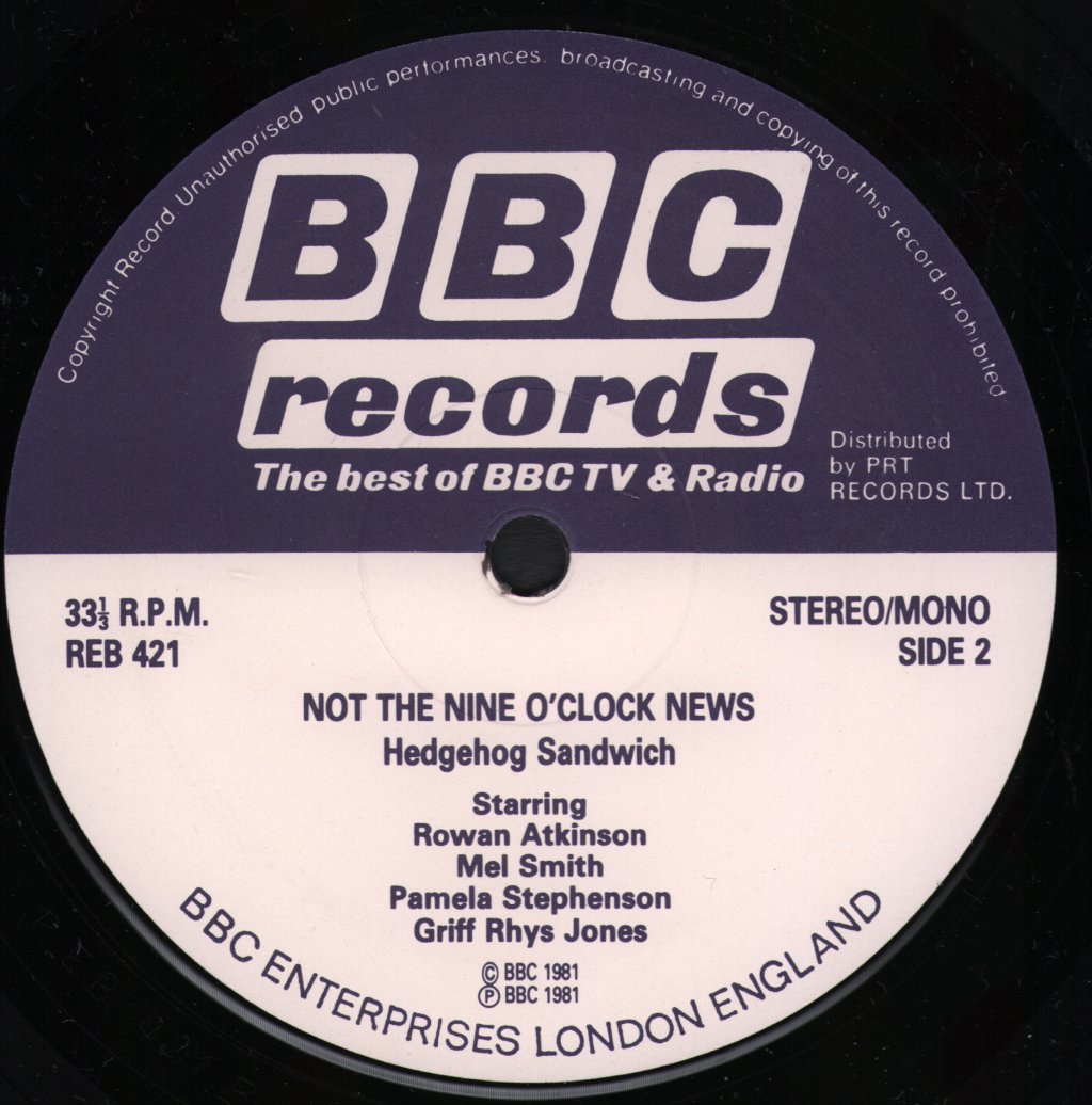 Not The Nine O'Clock News - Hedgehog Sandwich - Lp