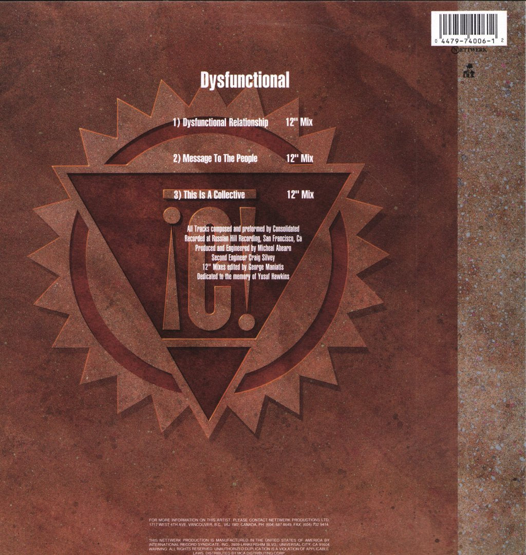 Consolidated - Dysfunctional - 12 Inch