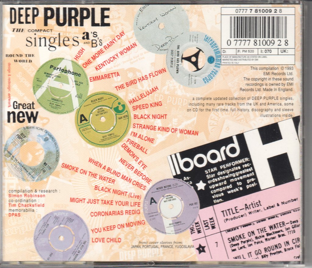 Deep Purple - Singles A's & B's - Cd