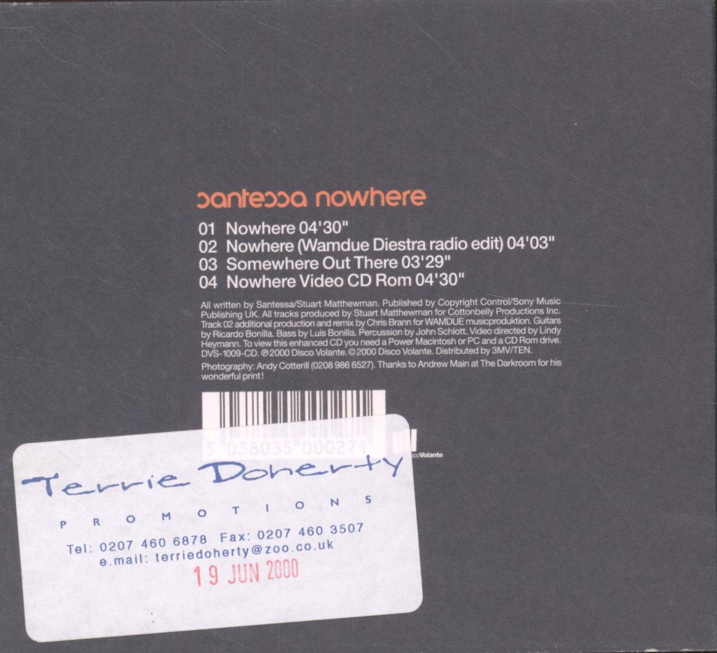 Santessa - Nowhere - Cd