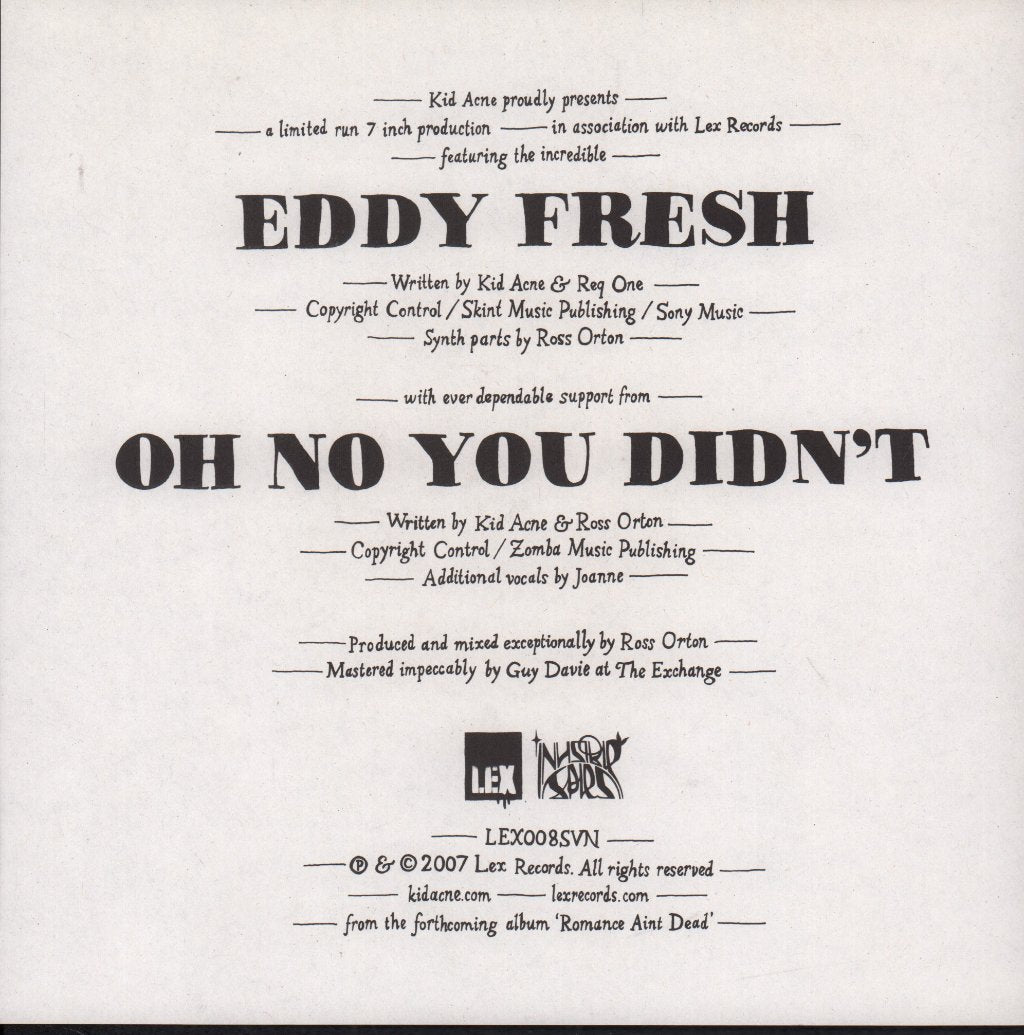 Kid Acne - Eddy Fresh - 7 Inch