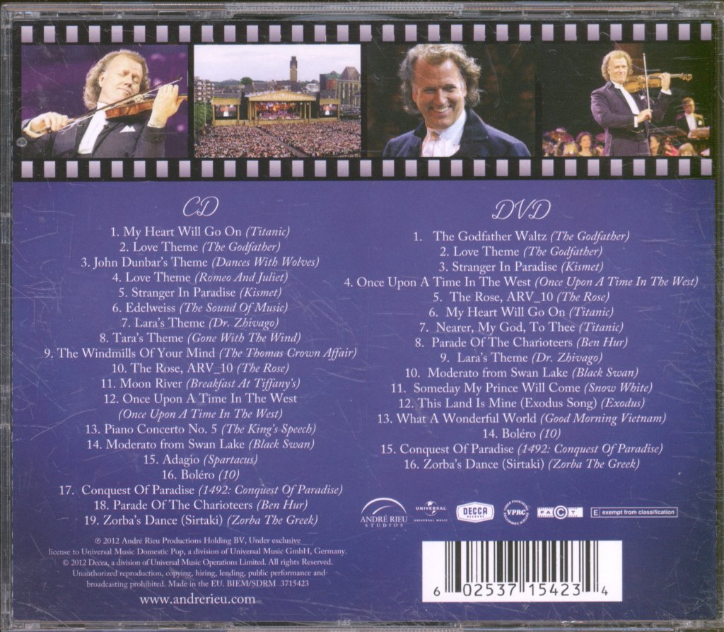 André Rieu, Johann Strauß Orchestra - Magic Of The Movies - Cd