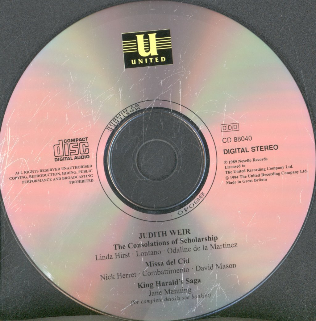 Various Artists - Judith Weir - Three Operas - Cd