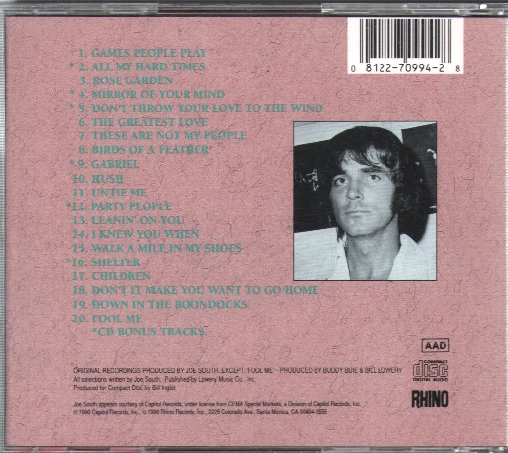 Joe South - Best Of Joe South - Cd