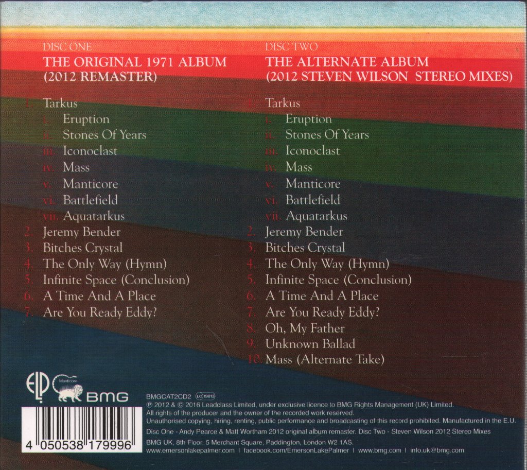 Emerson, Lake & Palmer - Tarkus - Cd Set