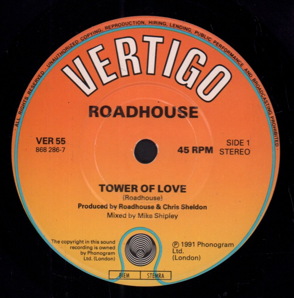 Roadhouse (90'S Metal Group) - Tower Of Love - 7 Inch