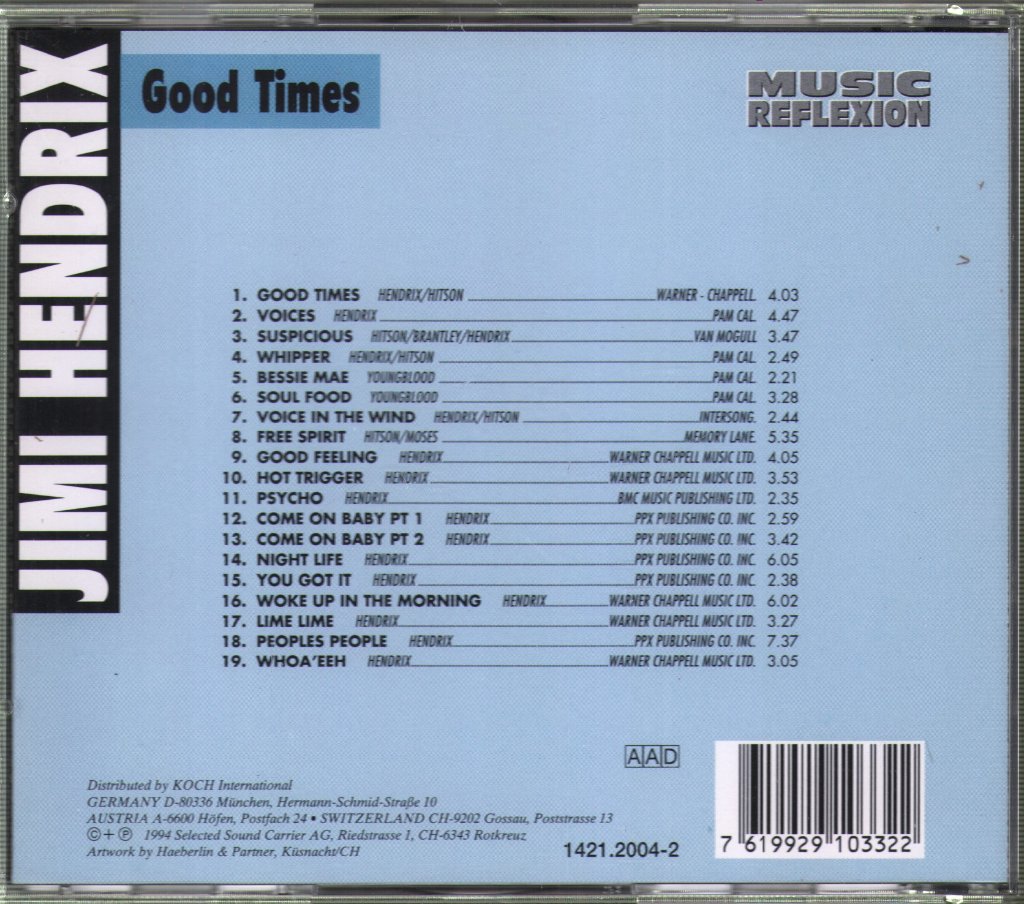 Jimi Hendrix - Good Times - Cd