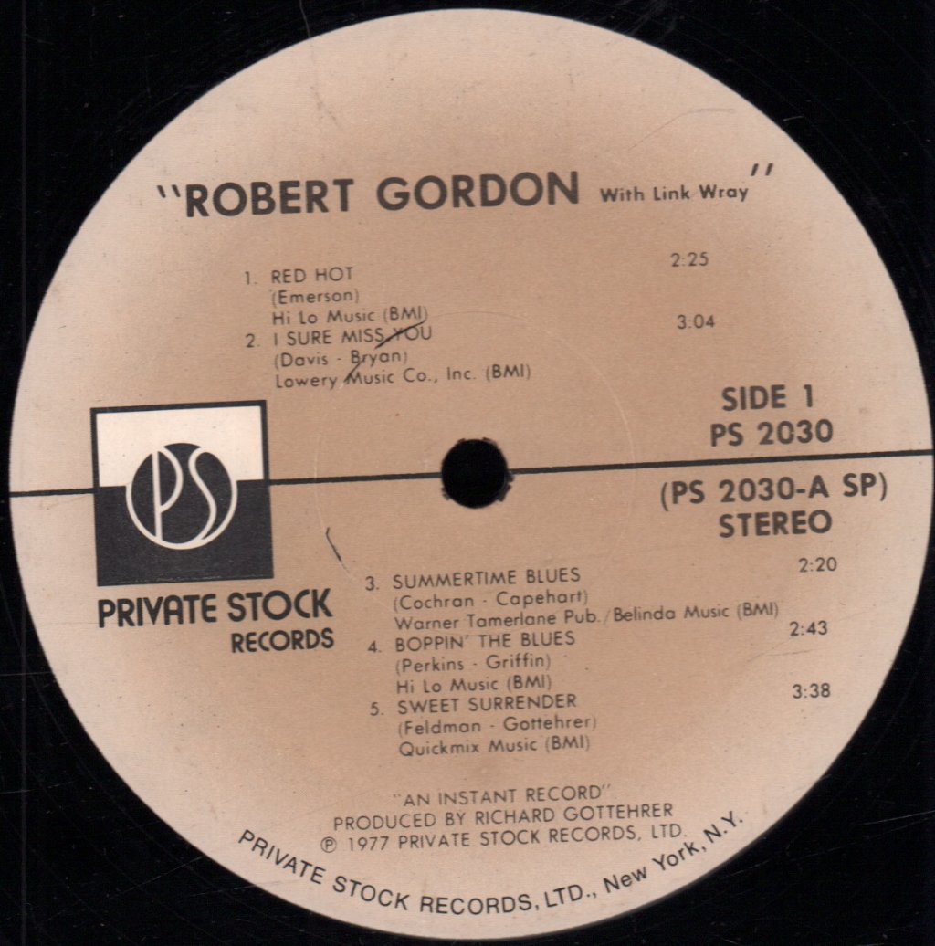 Robert Gordon With Link Wray - Robert Gordon With Link Wray - Lp