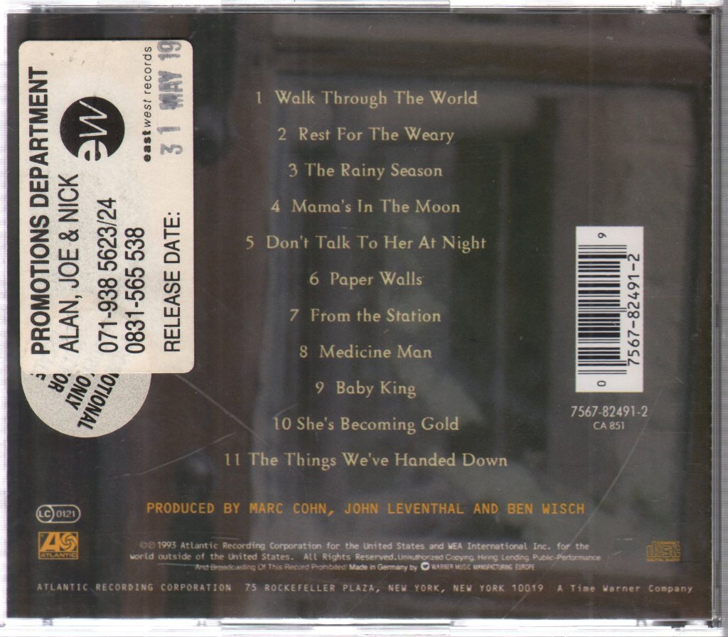 Marc Cohn - Rainy Season - Cd