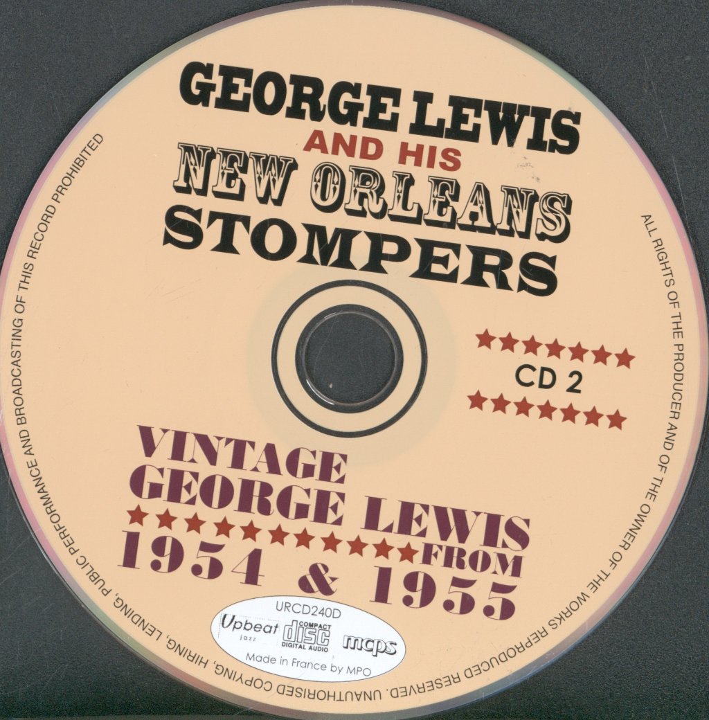George Lewis And His New Orleans Stompers - Vintage George Lewis 1945 & 1955 - Double Cd