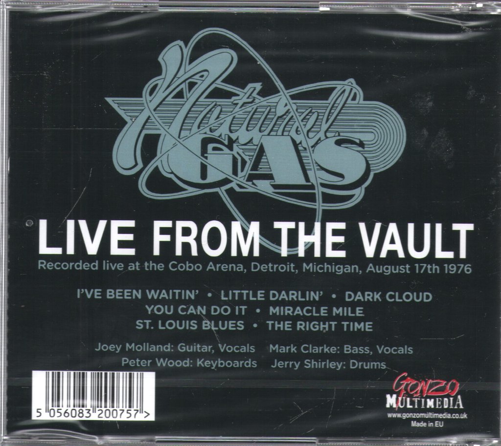 Natural Gas - Live From The Vault (Live At Cobo Arena, Detroit, MI 1976) - Cd