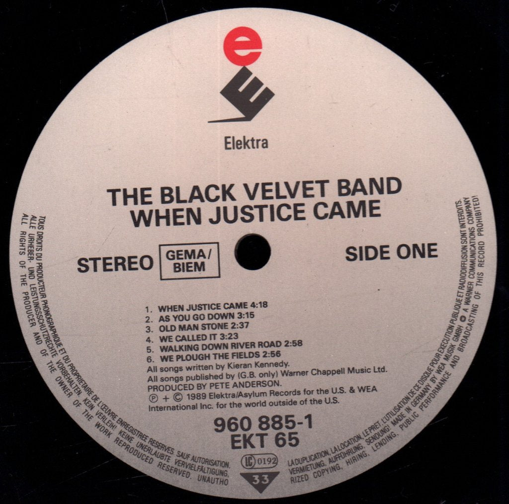Black Velvet Band - When Justice Came - Lp