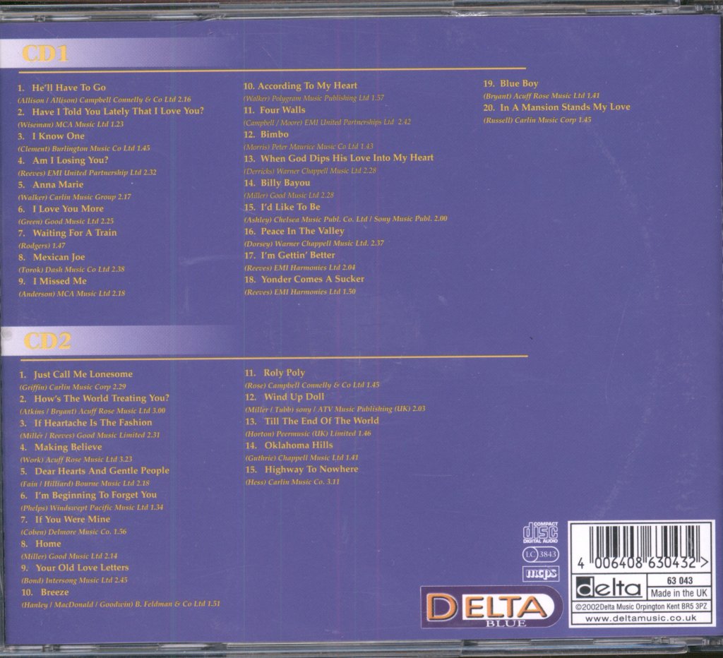 Jim Reeves - Peace In The Valley - Cd Set