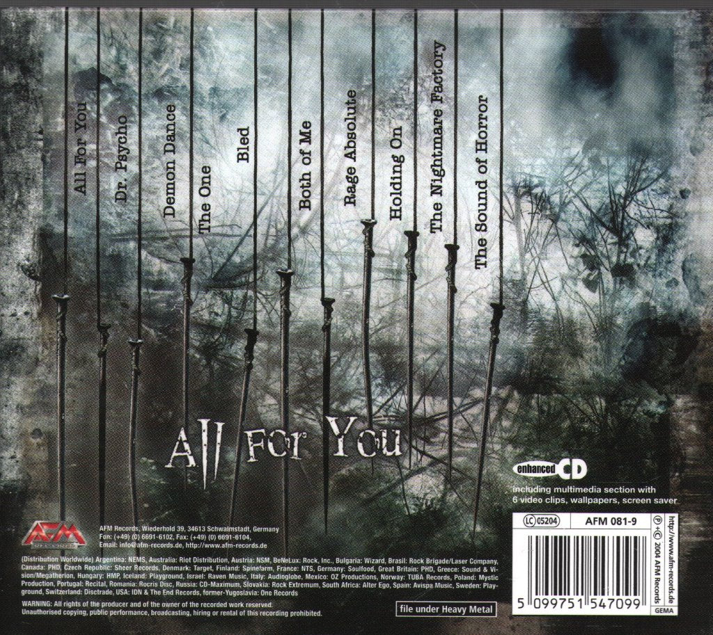 Annihilator - All For You - Cd