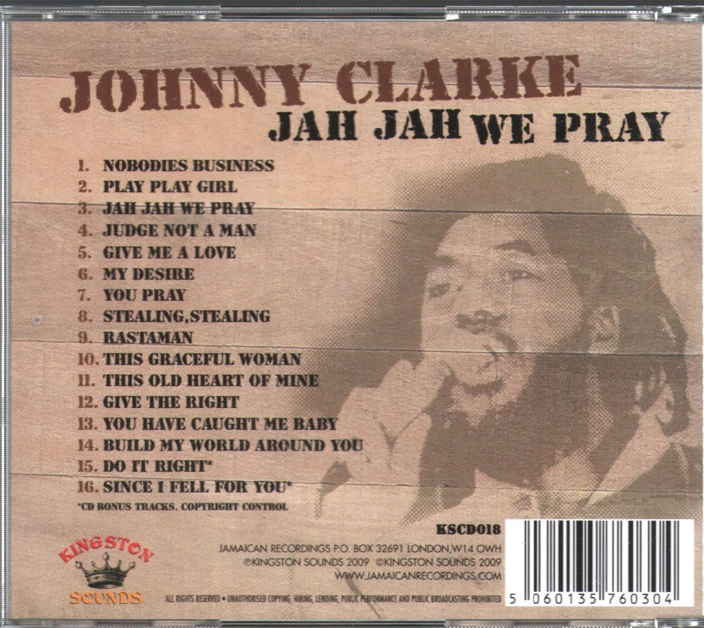 Johnny Clarke - Jah Jah We Pray - Cd