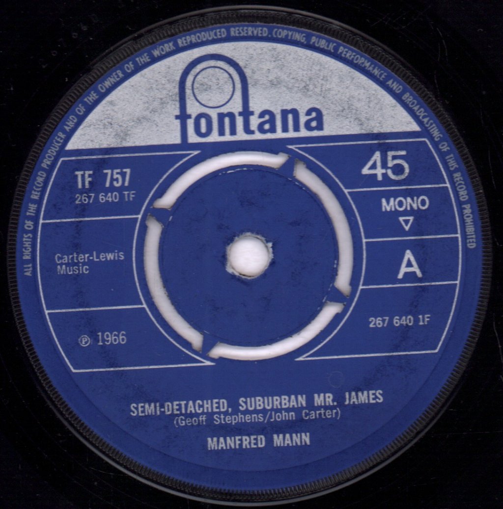 Manfred Mann - Semi Detached Suburban Mr James - 7 Inch