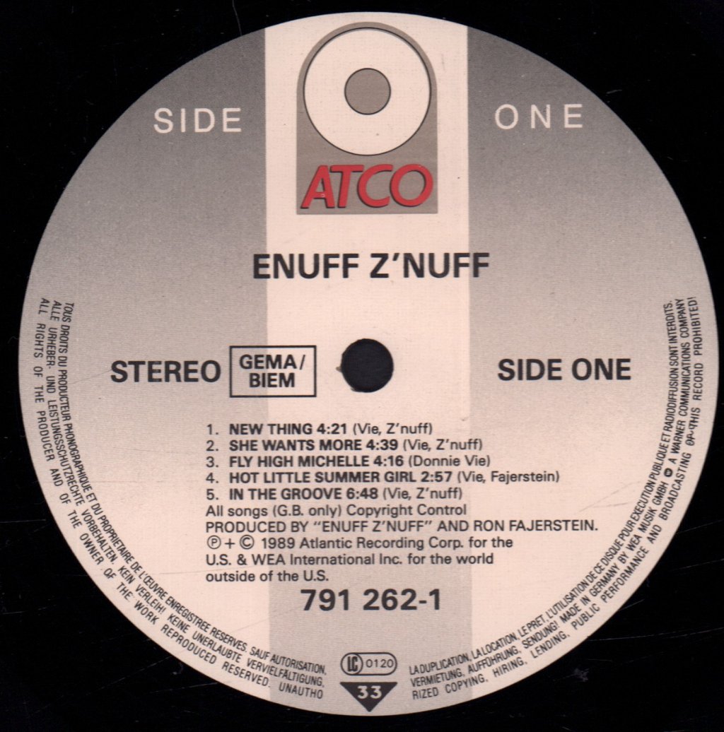 Enuff Z'nuff - Enuff Z'nuff - Lp