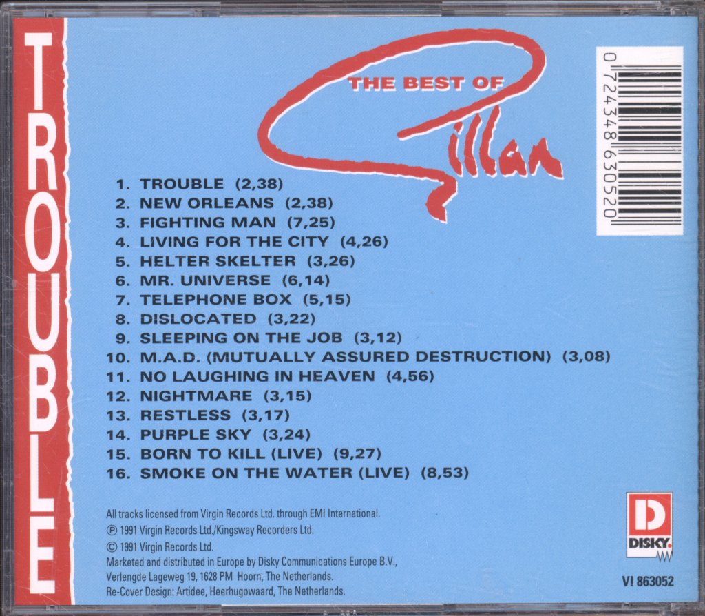 Gillan - Trouble (The Best Of Gillan) - Cd