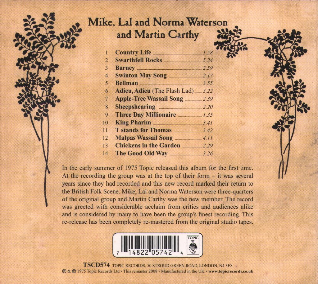 Watersons - For Pence And Spicy Ale - Cd