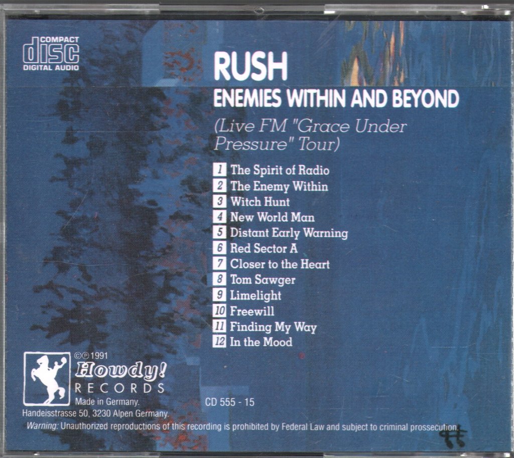 Rush - Enemies Within And Beyond - Cd