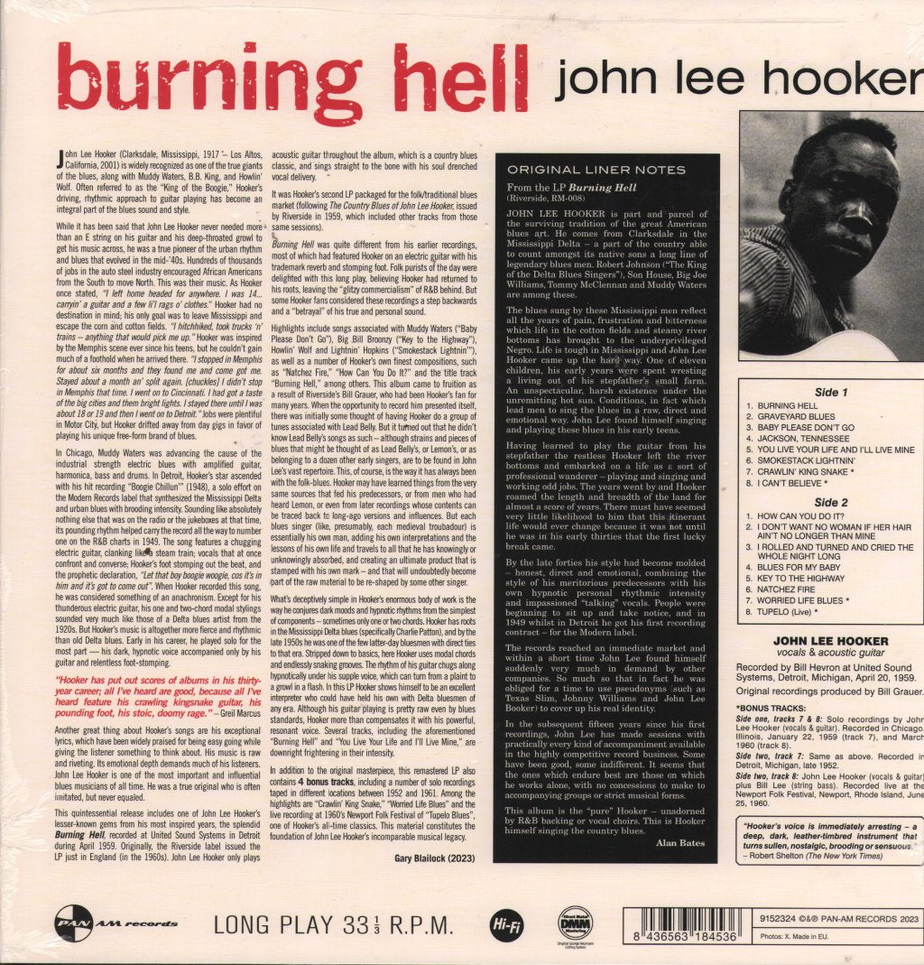 John Lee Hooker - Burning Hell - Lp