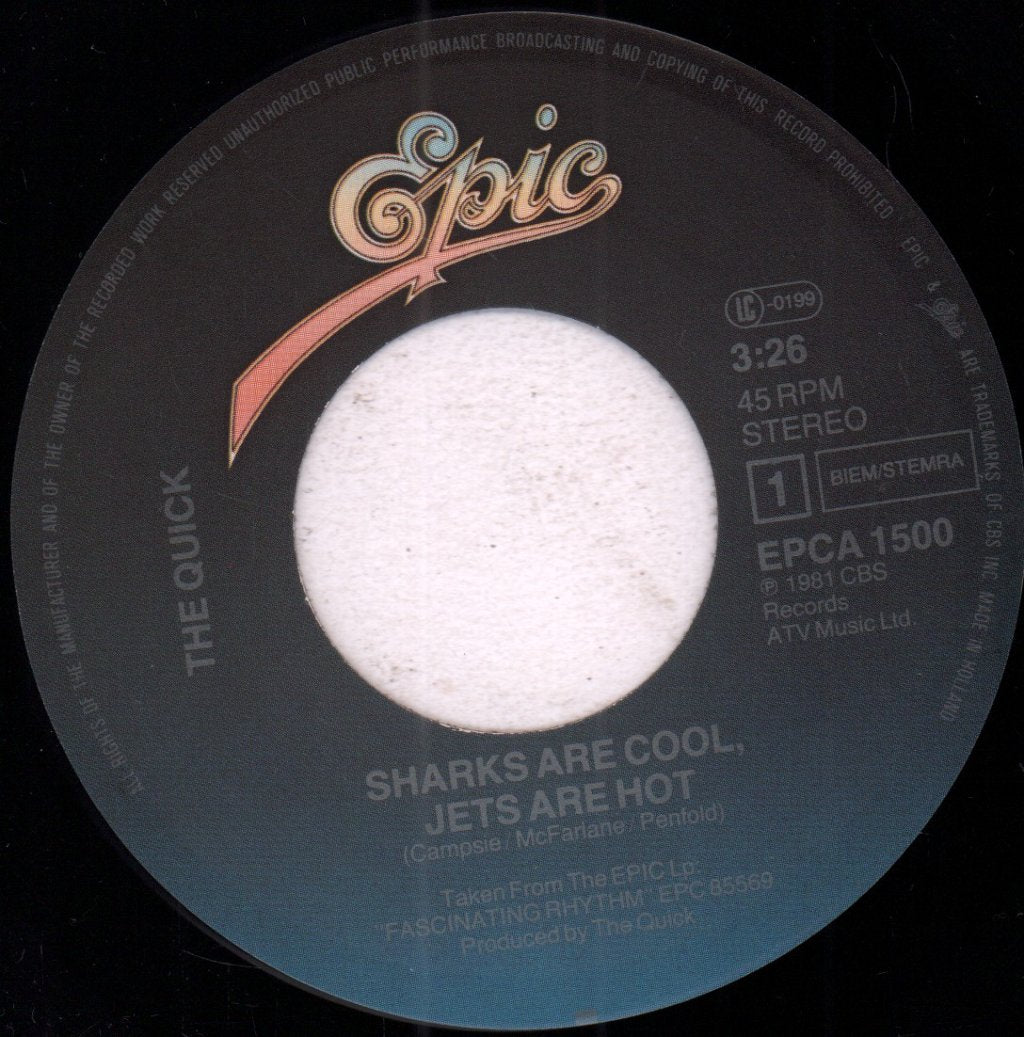 Quick - Sharks Are Cool Jets Are Hot - 7 Inch