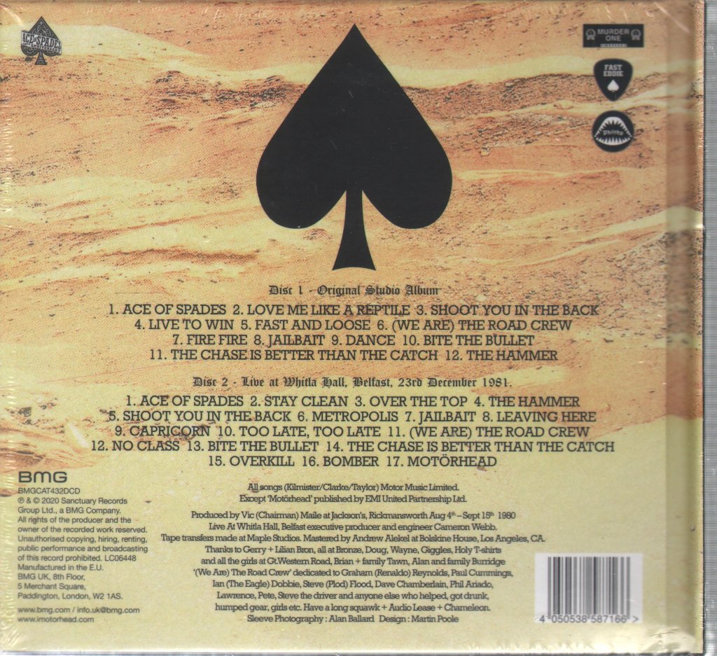 Motorhead - Ace Of Spades - Double Cd