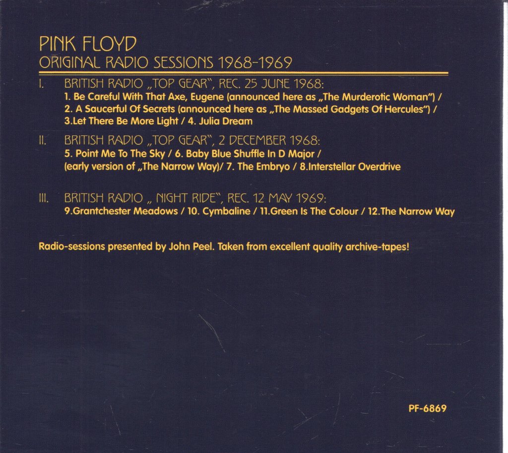 Pink Floyd - Original Radio Sessions 1968-69 - Cd