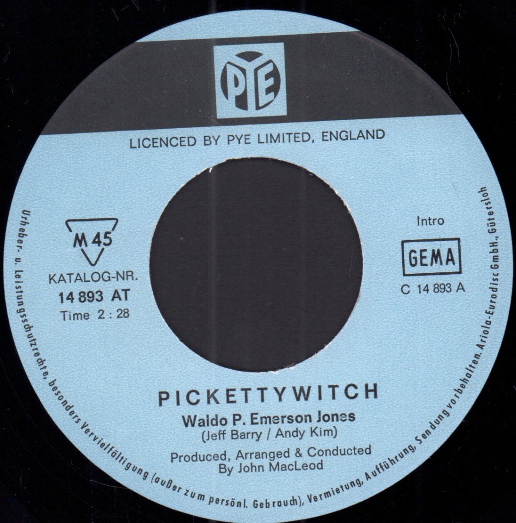 Pickettywitch - Waldo P. Emerson Jones - 7 Inch