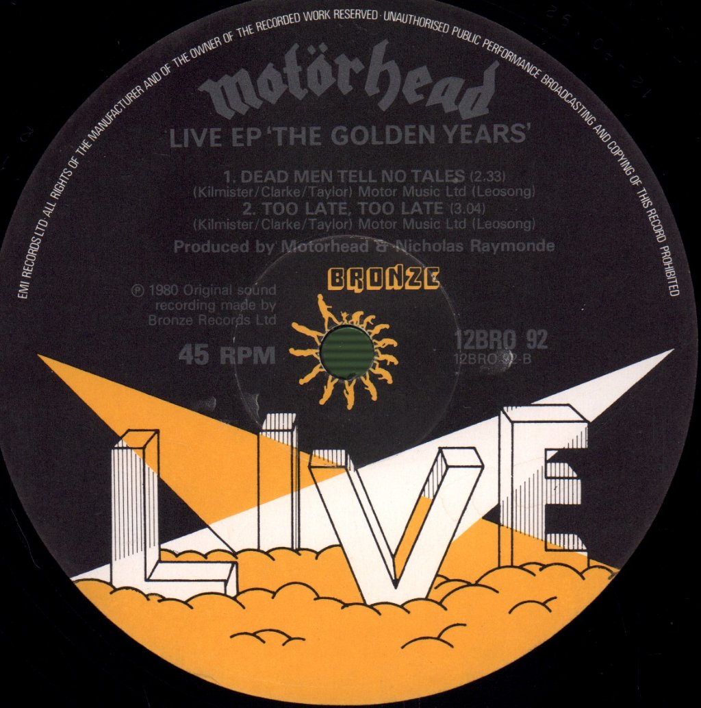 Motorhead - Golden Years - 12 Inch