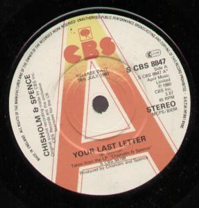 Chisholm And Spence - Your Last Letter - 7 Inch