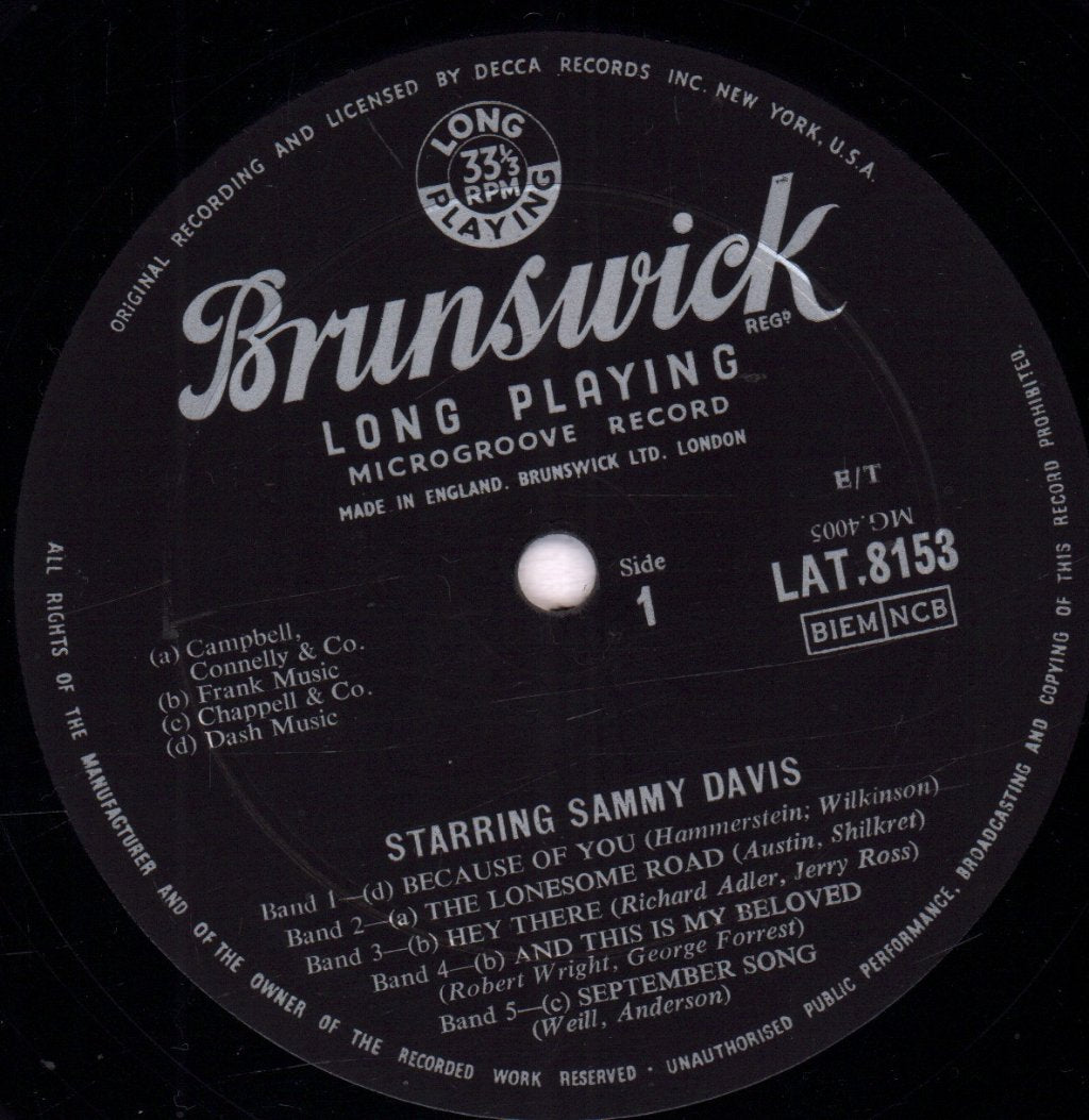 Sammy Davis Jr - Starring - Lp