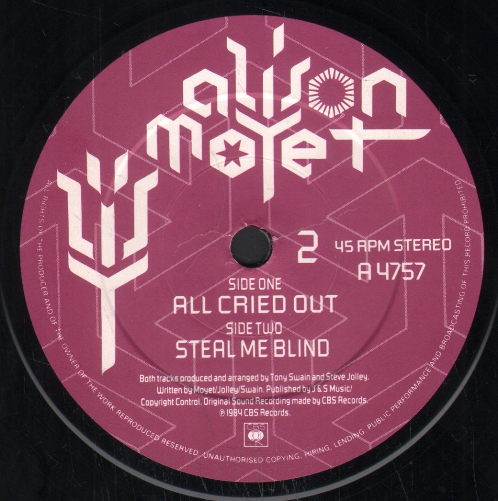 Alison Moyet - All Cried Out - 7 Inch