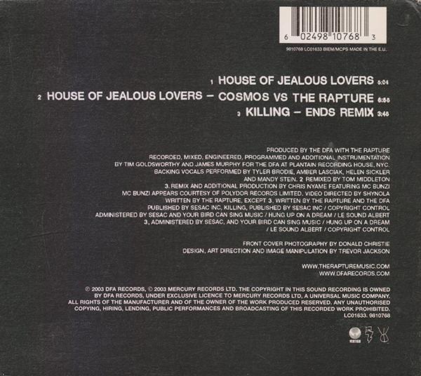 Rapture - House Of Jealous Lovers - Cd