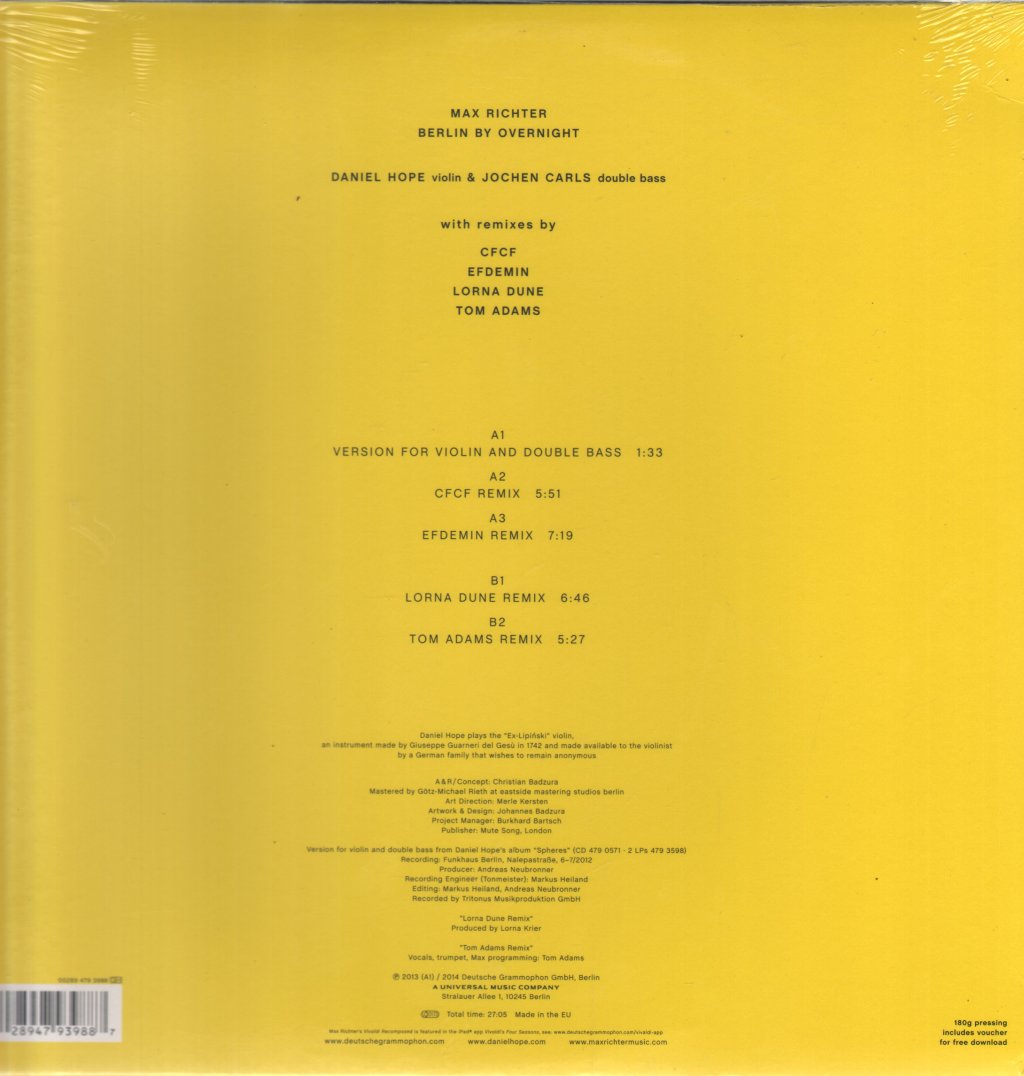 Max Richter - Berlin By Overnight - 12 Inch