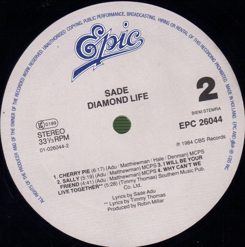 Sade - Diamond Life - Lp