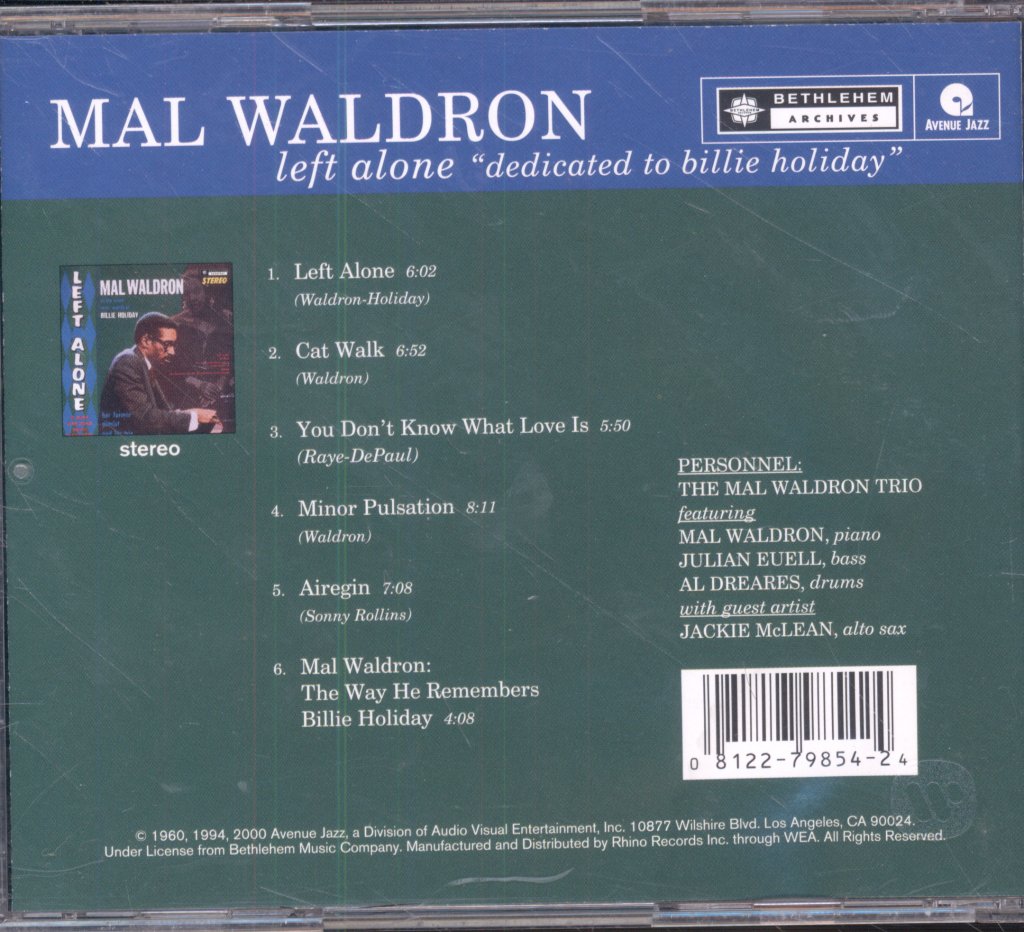 Mal Waldron - Left Alone - Cd
