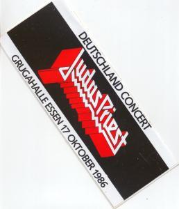 Judas Priest - Grugahalle Essen 17/10/86 - Sticker