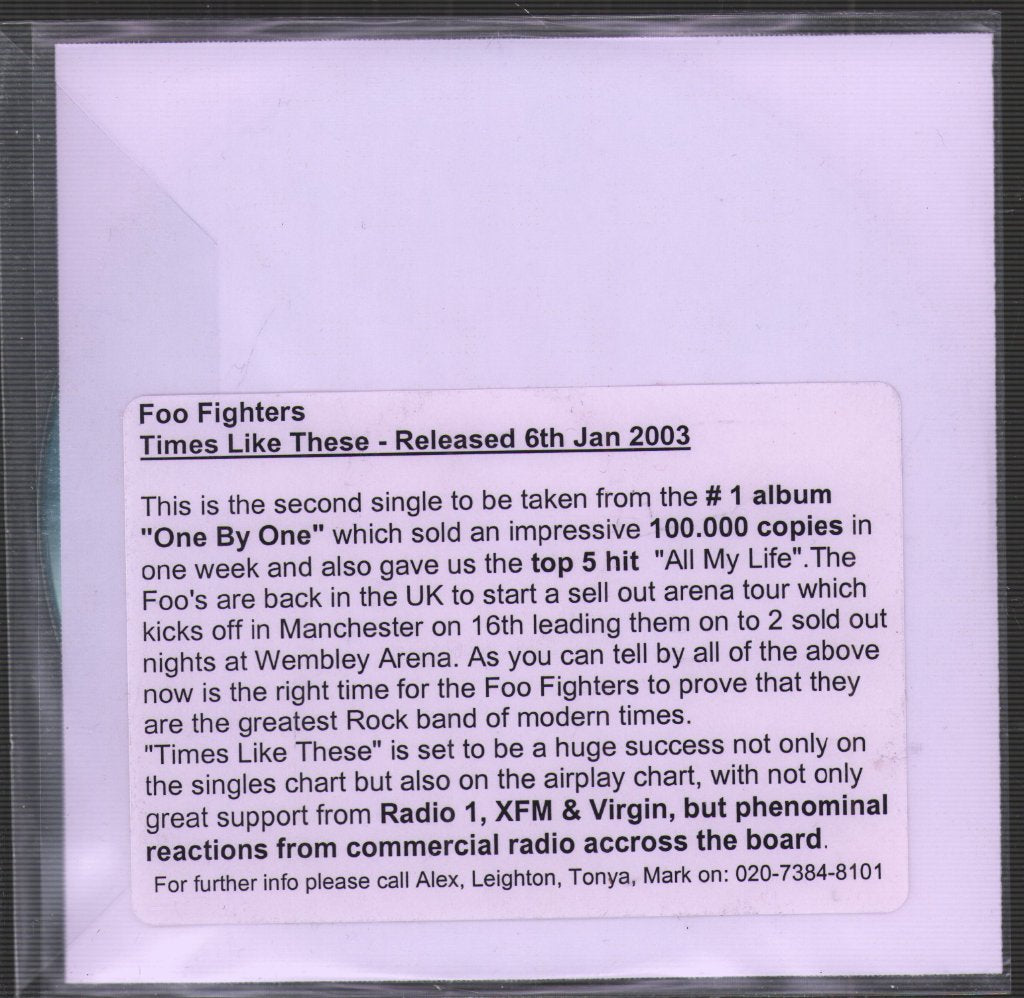Foo Fighters - Times Like These - Cdr