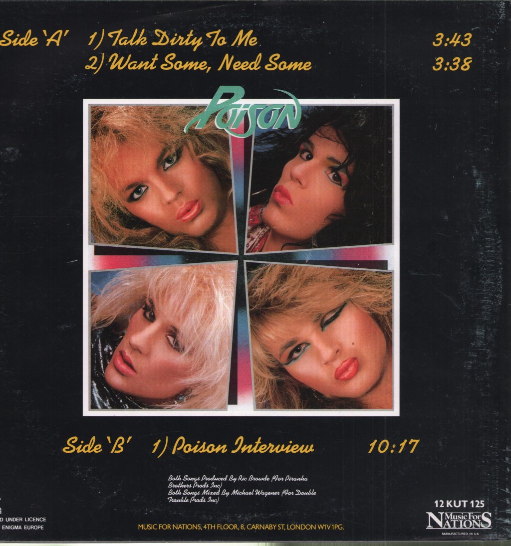 Poison - Talk Dirty To Me - 12 Inch