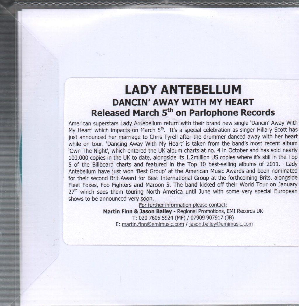 Lady Antebellum - Dancin' Away With My Heart - Cd