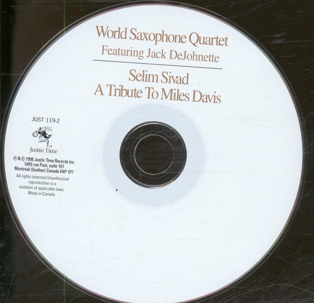 World Saxophone Quartet Featuring Jack DeJohnette - Selim Sivad. Tribute To Miles Davis With African Drums - Cd