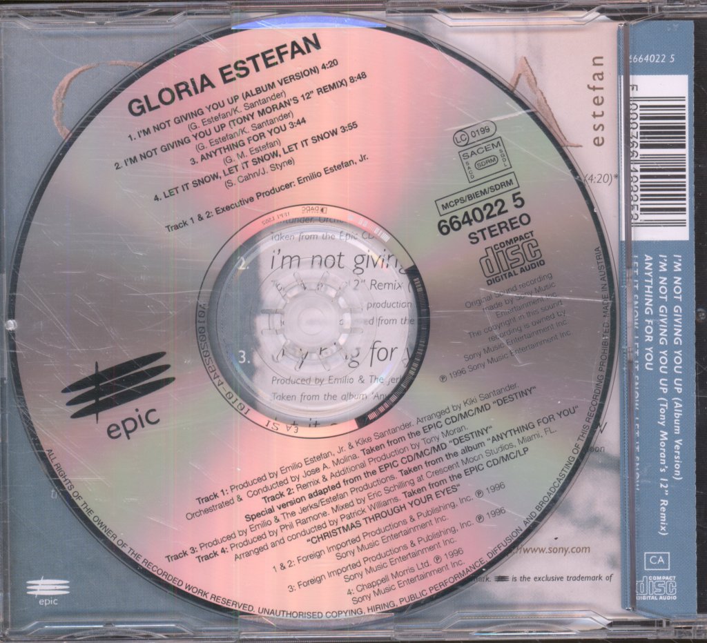 Gloria Estefan - I'm Not Giving You Up - Cd