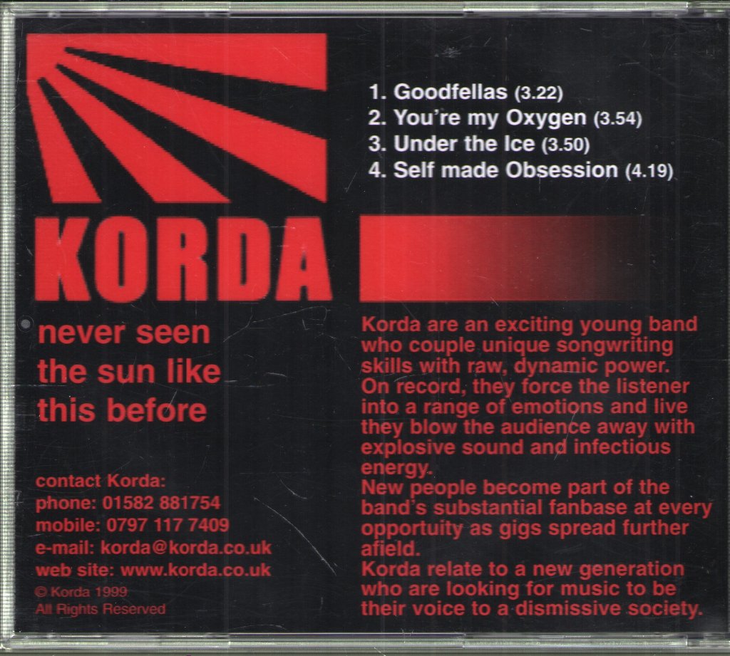 Korda - Never Seen the Sun Like This Before - Cd
