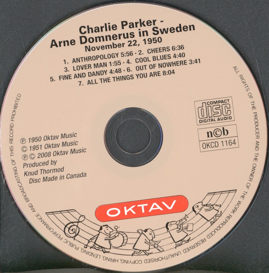 Charlie Parker, Arne Domnérus - In Sweden - November 22, 1950 - Cd