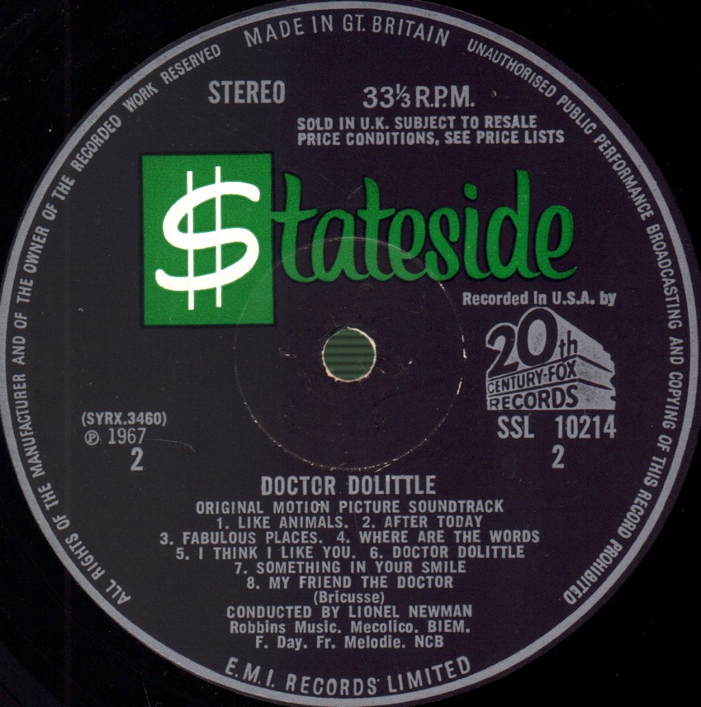 Various Artists - Doctor Dolittle (Original Motion Picture Soundtrack) - Lp