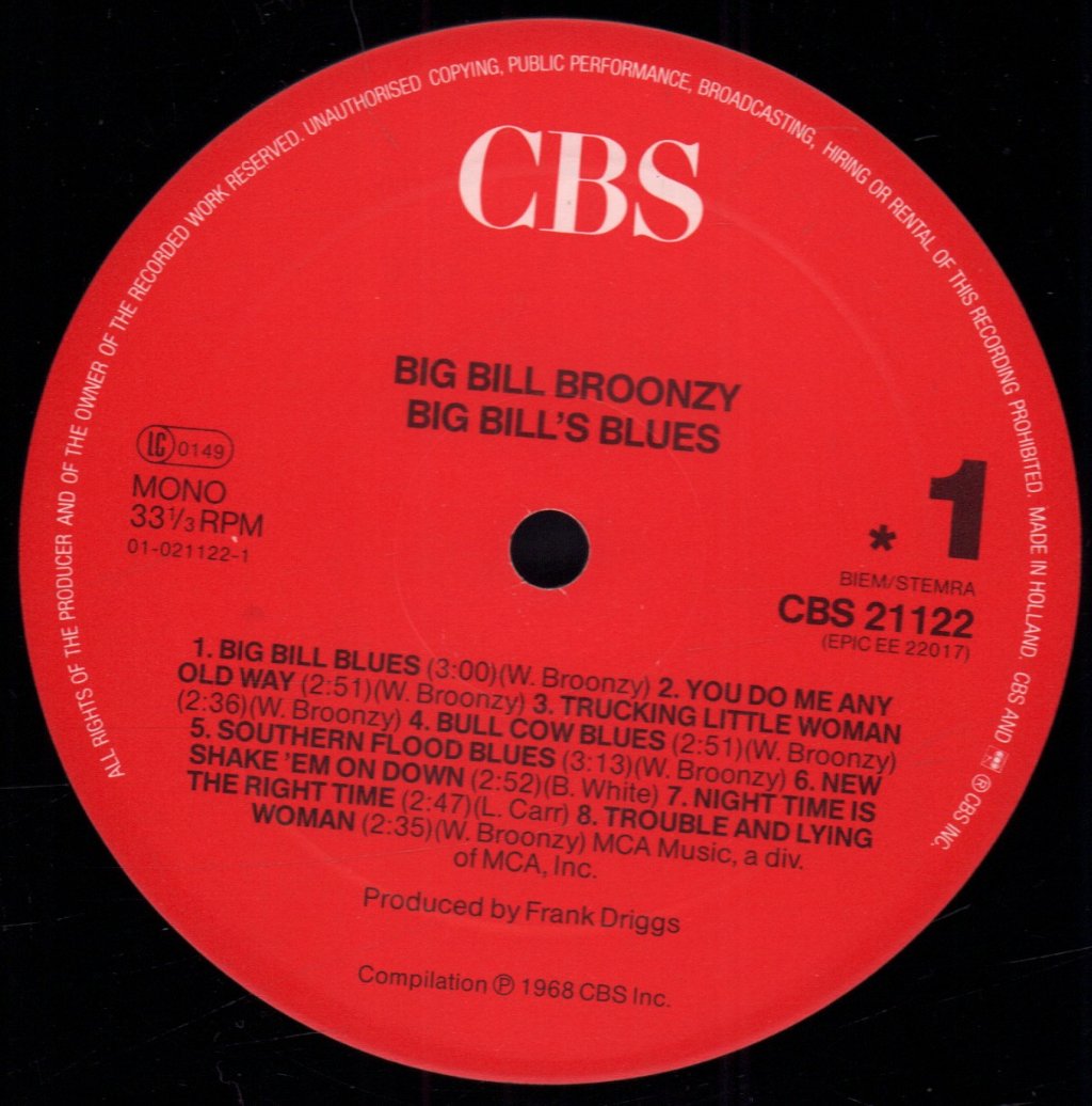 Big Bill Broonzy - Big Bill's Blues - Lp